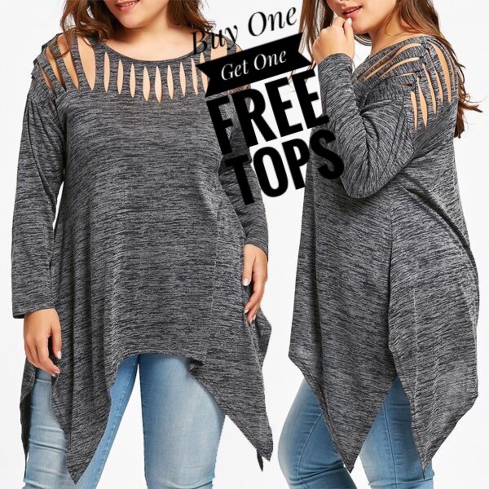 Shredded Handkerchief Top